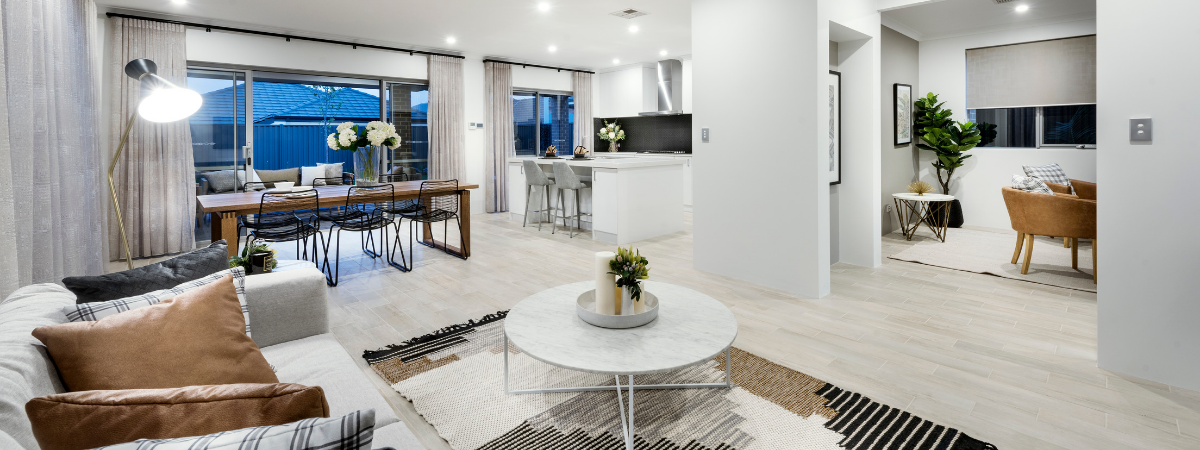 Dining table and The Living Room - How to get the Best out of a Custom Built Home.