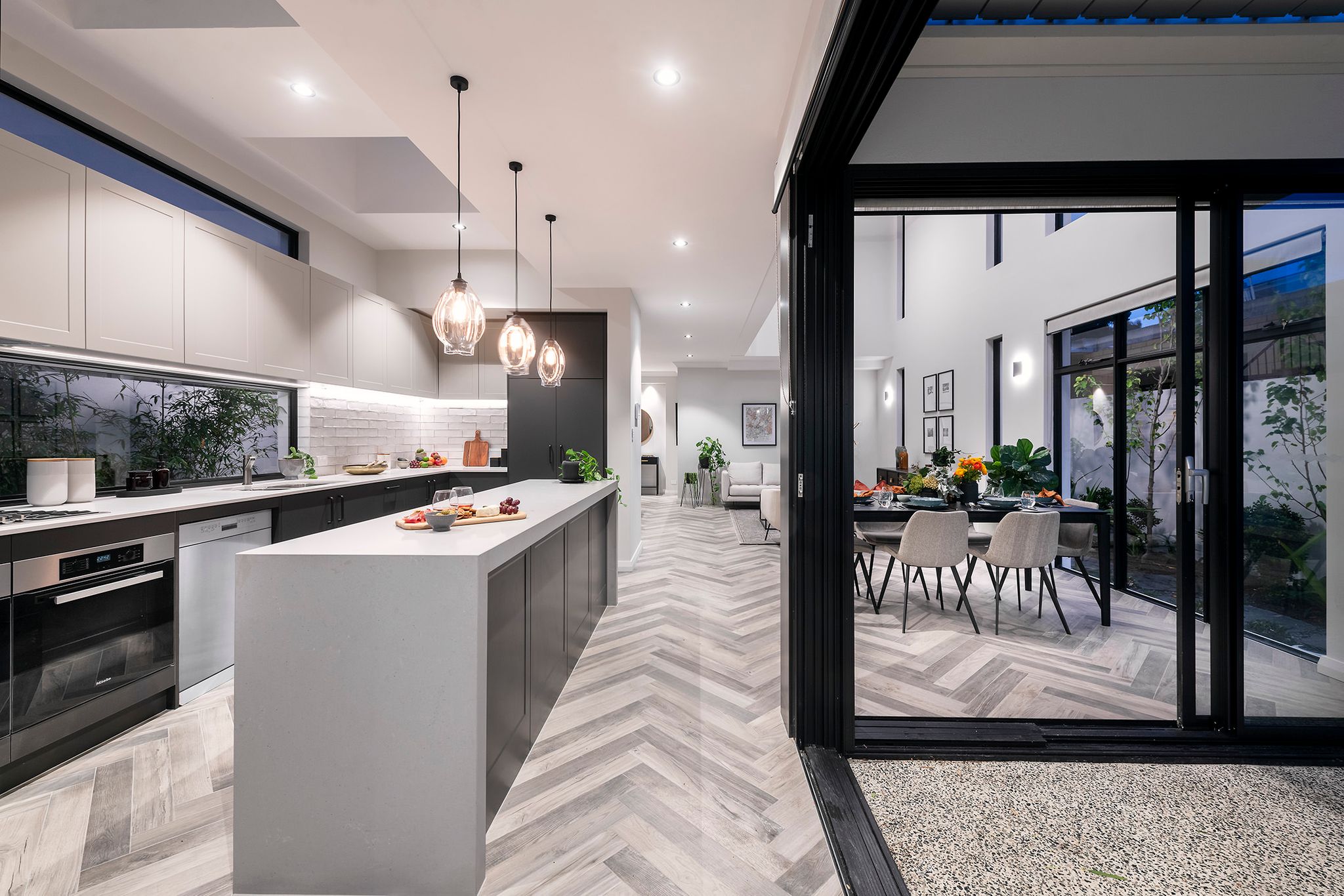 Kitchen and Dining area - Finding the Right Narrow Lot Home Design.