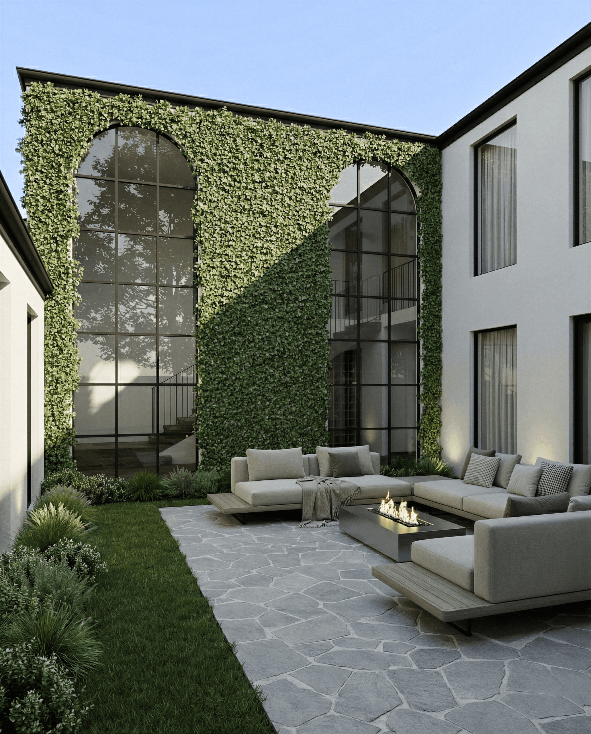 Courtyards, light wells and internal voids